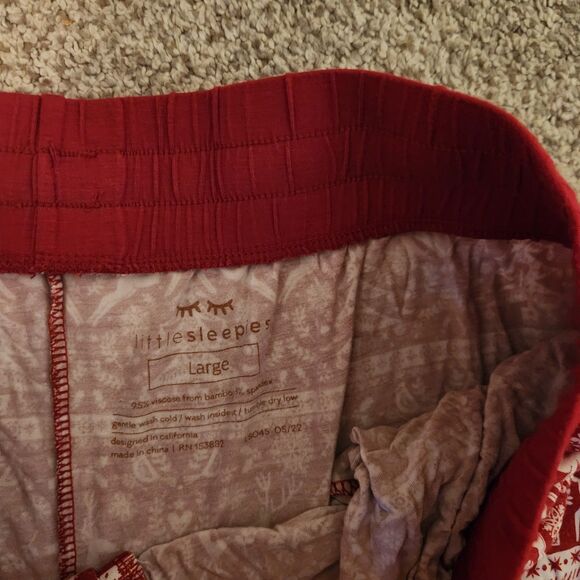 Little Sleepies Reindeer Cheer Men's Pajama Shirt And Pants Size Large - Picture 6 of 7